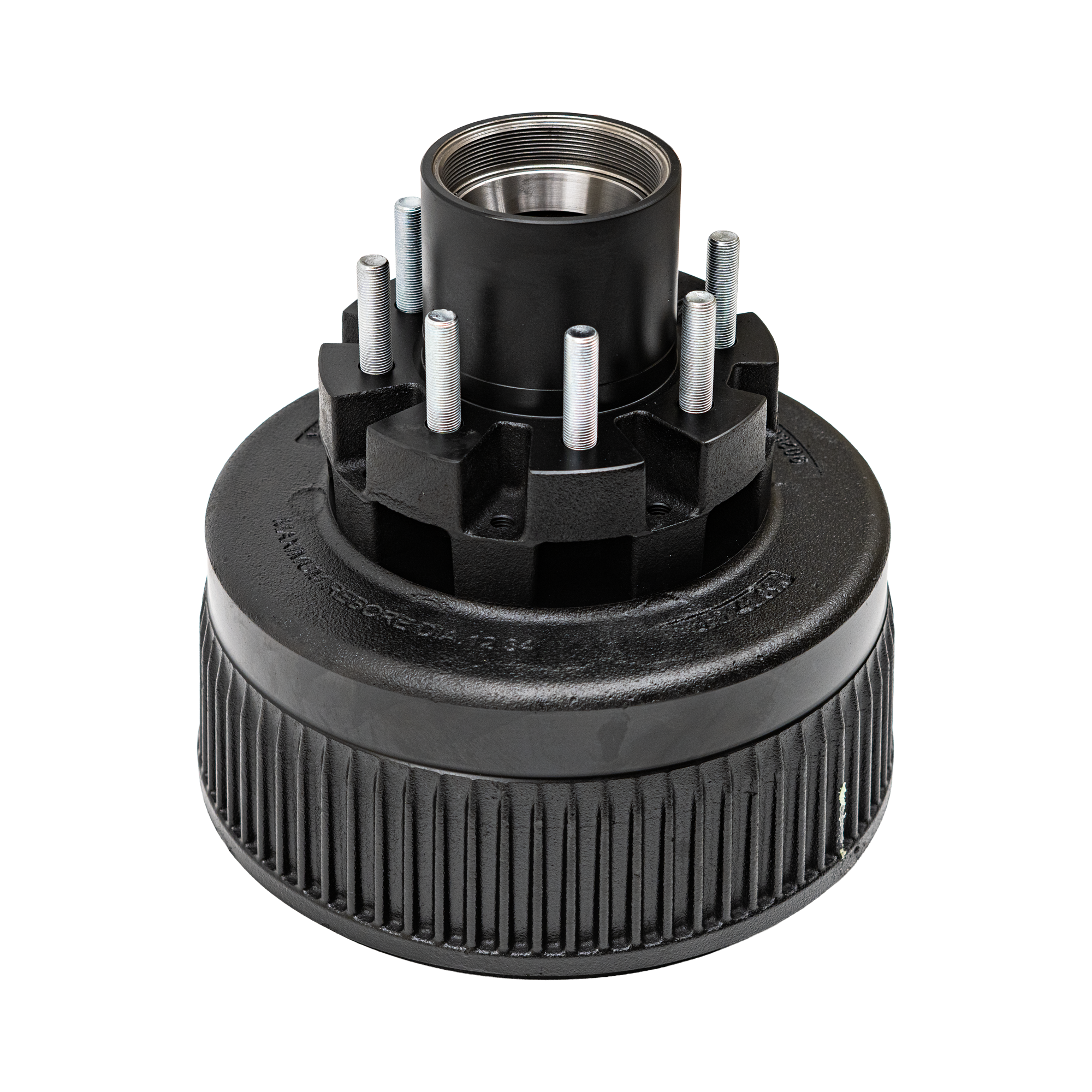 Genuine AxleTek Trailer Hub and Drum Assembly | Hub & Drum Assembly 12K | uses 3984 / 28682 bearings | 10-56 seal, & 4" Oil Cap. | 11-012