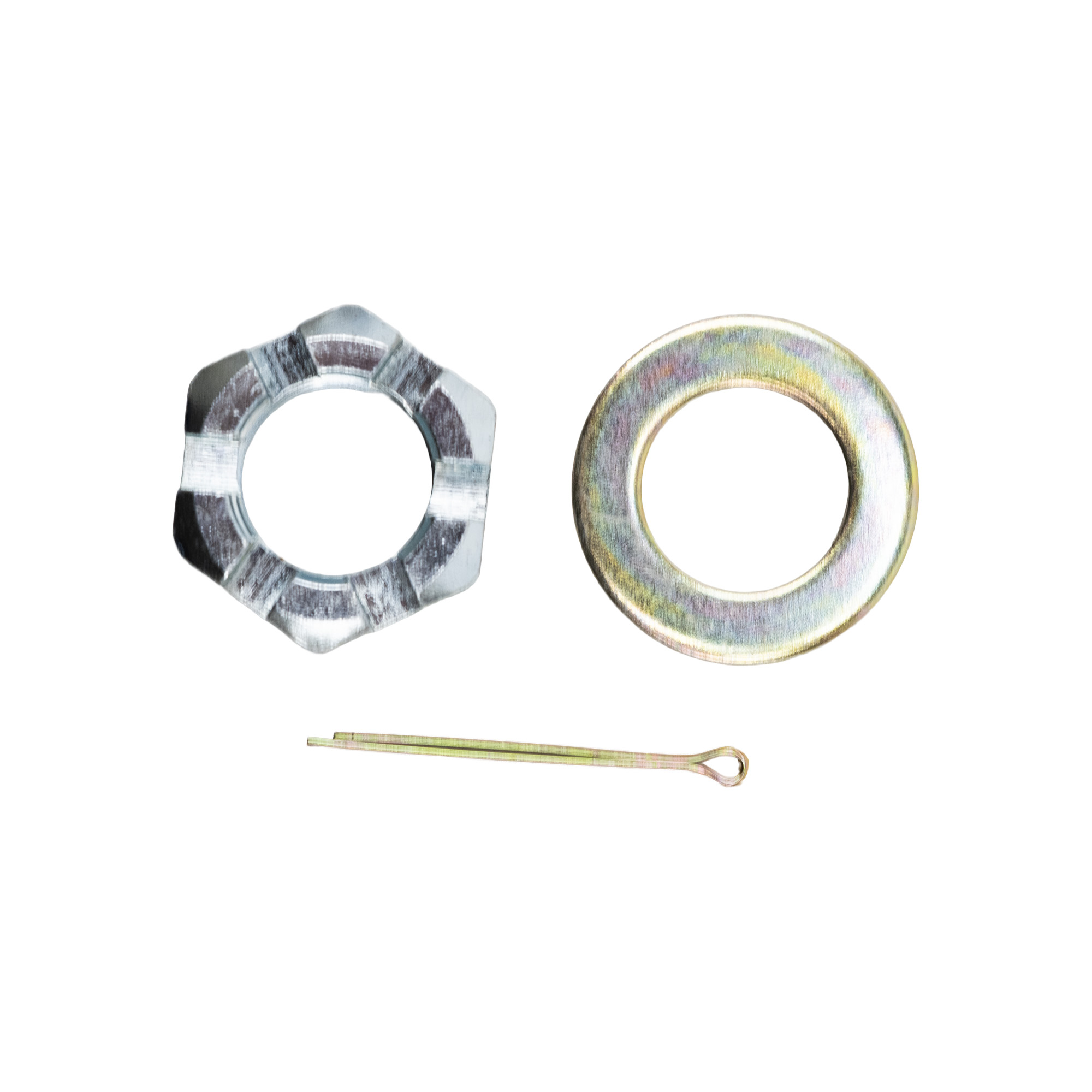 Genuine AxleTek Trailer Hardware | Castle Nut Kit | 1-1/4"-14 for 2,000-8,000 lb axle (6-Castellation) includes washer and cotter | 11-300
