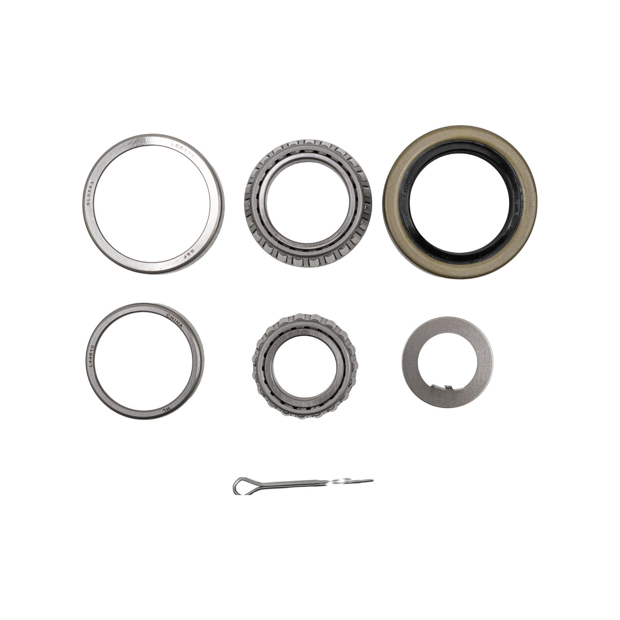 Genuine AxleTek Trailer Axle Bearing | Bearing Kit 3.5K Kit - L68149 Inner / L44649 Outer Bearing & 1.719" Seal I.D | 11-510