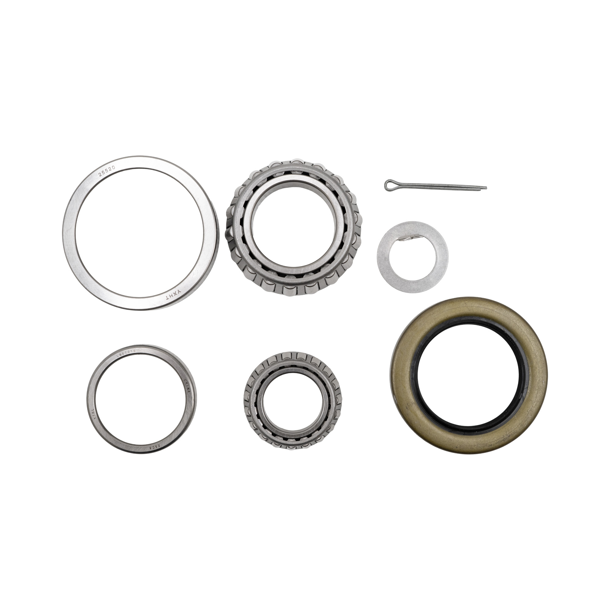 Genuine AxleTek Trailer Axle Bearing | Bearing Kit 5.2K Kit - 25580 Inner / LM67048 Outer Bearing & 2.250" Seal I.D | 11-515