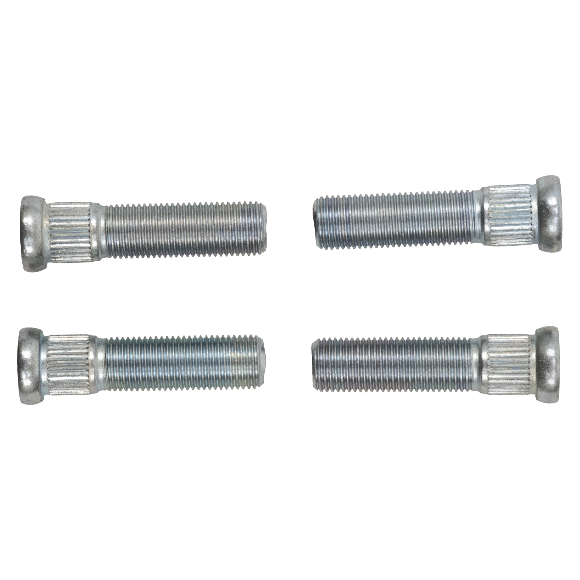 Genuine AxleTek Trailer Wheel Hardware | Stud Press-in 1/2"-20 x 1.95" long,.26 Spline Length,.545 knurl | Yellow Zinc - | 11-600