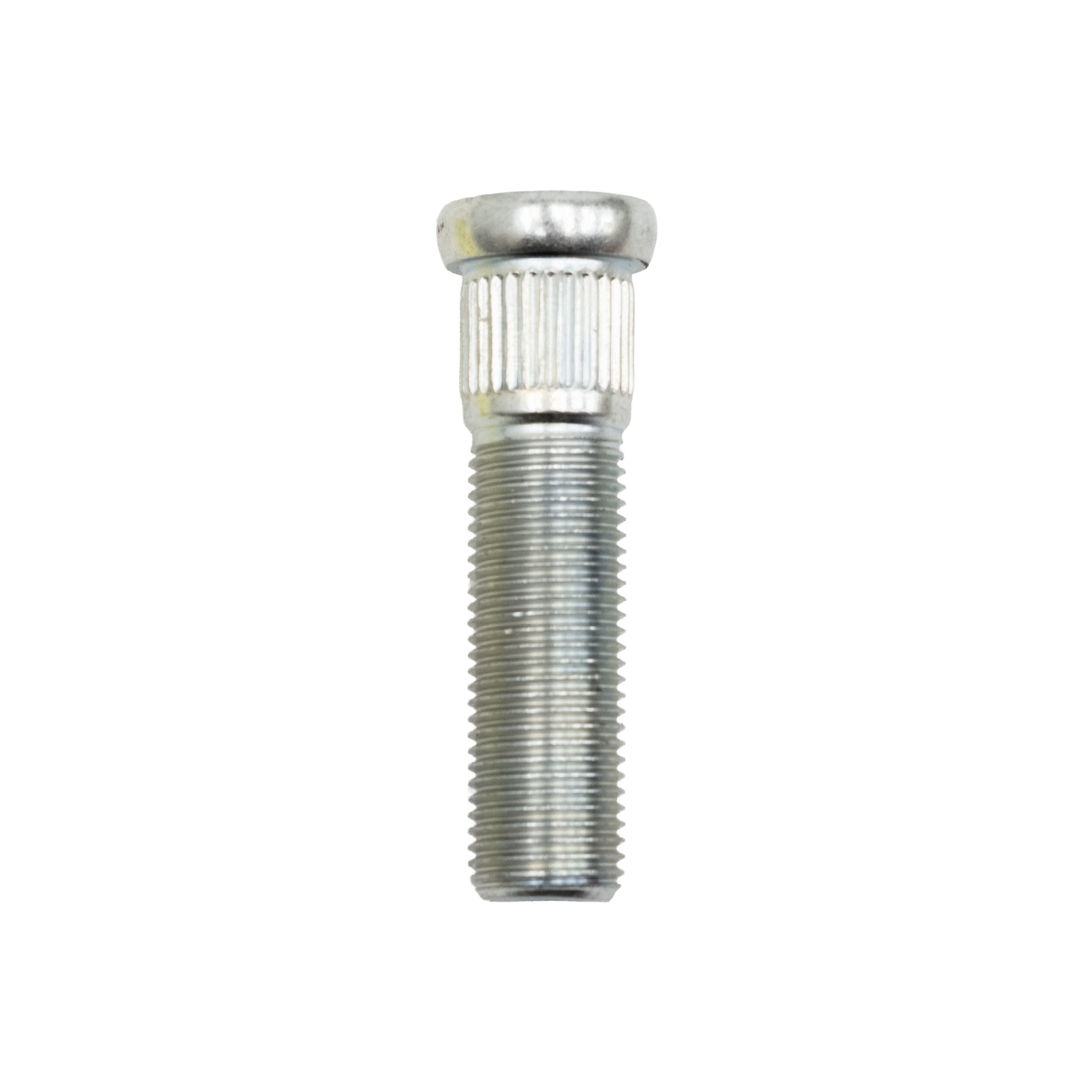 Trailer Wheel Hardware | Stud Press-in 1/2"-20 x 1.95" long,.26 Spline Length,.545 knurl | Yellow Zinc HW-246 | 11-602