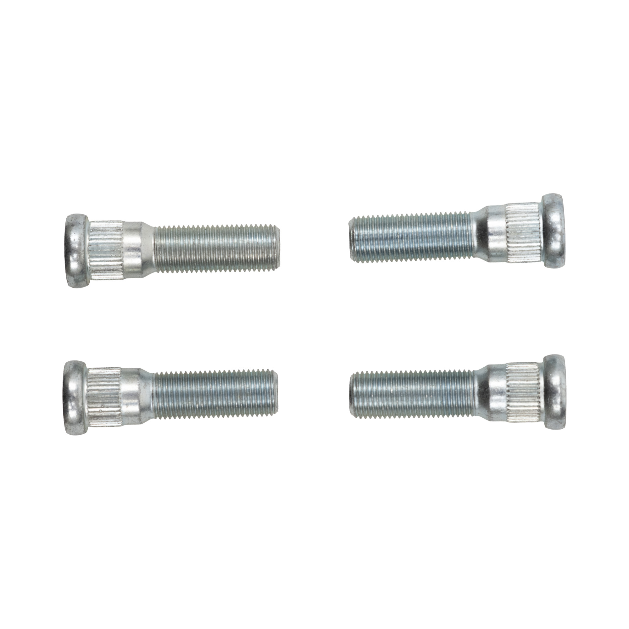 Genuine AxleTek Trailer Wheel Hardware | Stud Press-in 1/2"-20 x 1.99" long,.39 Spline Length,.610 knurl | Yellow Zinc - | 11-605