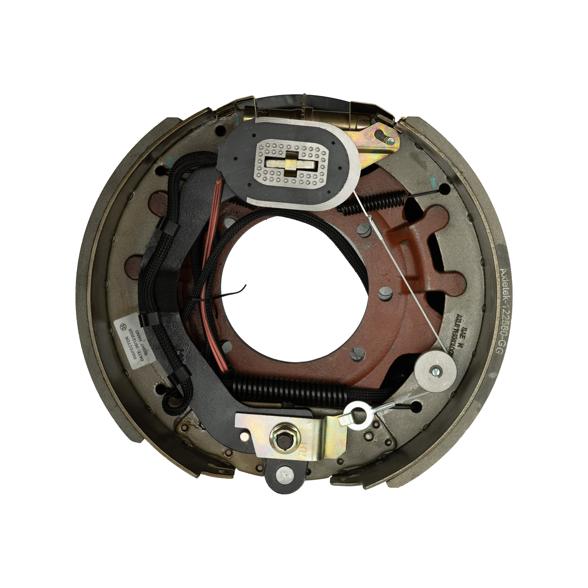 Genuine AxleTek Electric Trailer Brake Assembly | Brake Electric 12-1/4 x 5" for 12K-lb axles | RH | 7 holes | 12-443