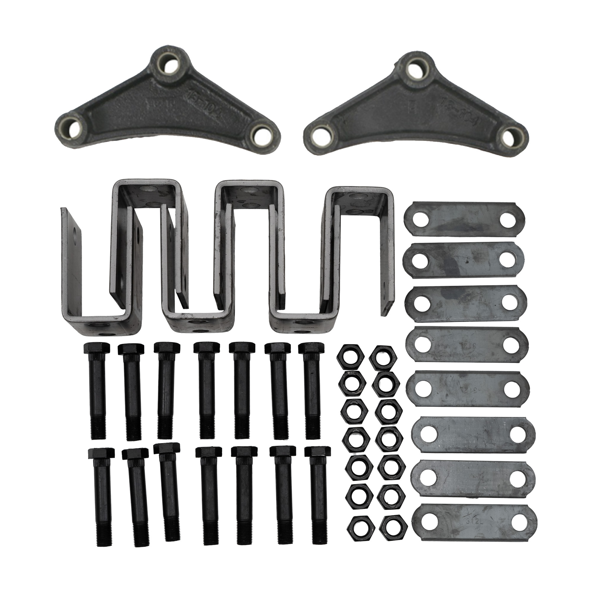 Genuine AxleTek Trailer Spring Hanger | Hanger Kit | Tandem for 1.75" Double Eye Springs (3.5-7K Axle) 6 each - 3.25" hangers | E1 | 21-203