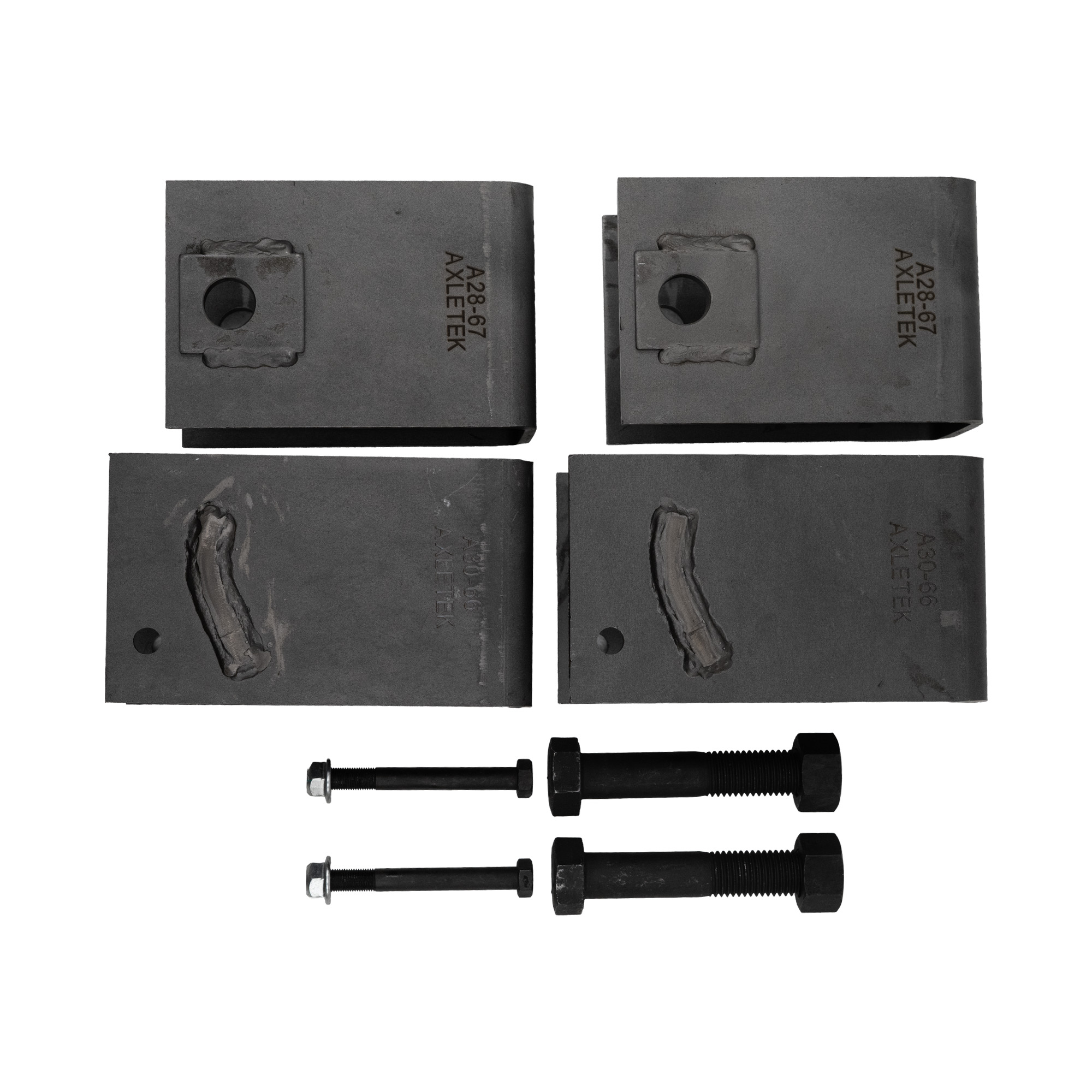 Genuine AxleTek Trailer Spring Hanger | Hanger Kit | Single for 3.00" Slipper Springs (12K Axle) 72-44 3/4" Spring HAP-103-00 - | 21-315