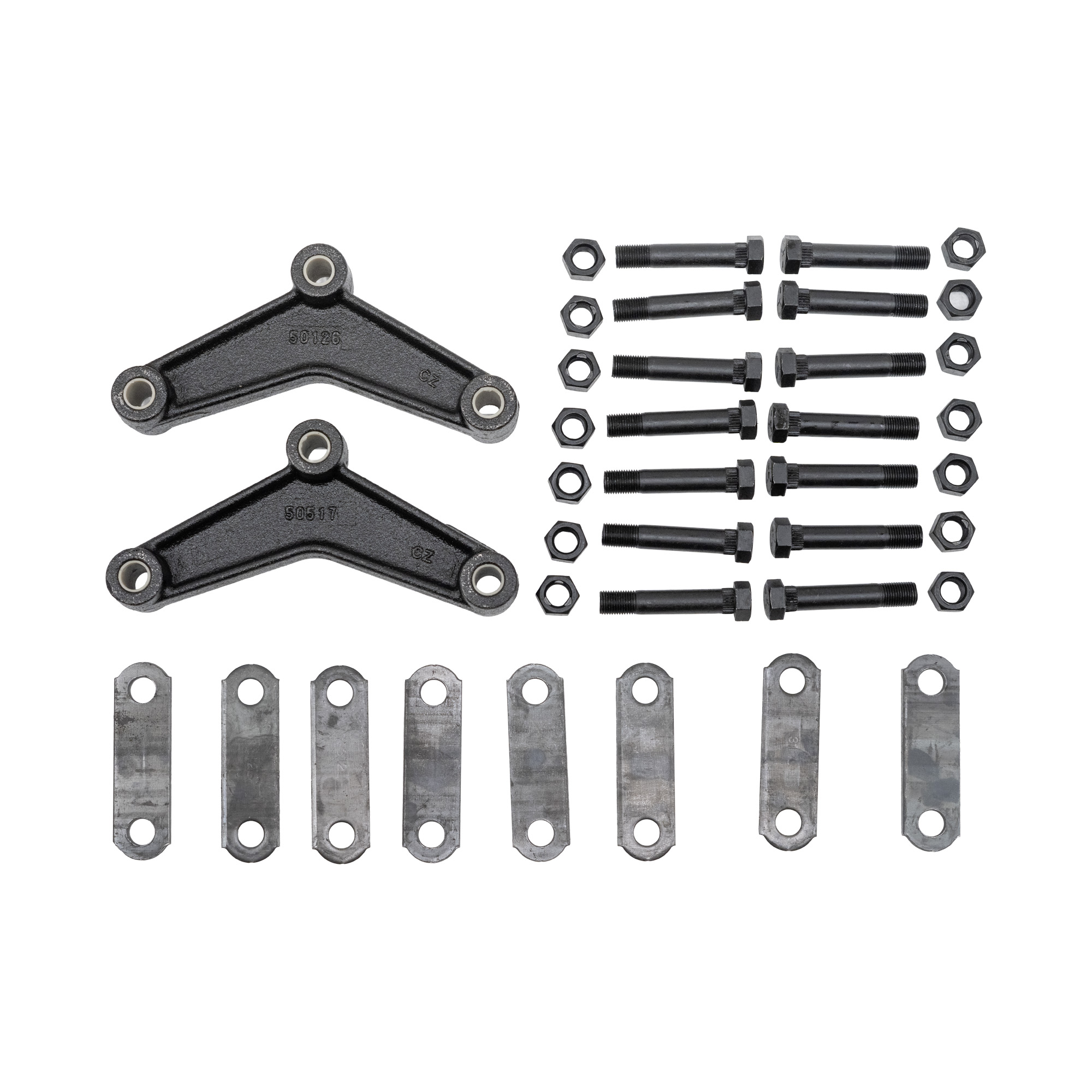 Genuine AxleTek Trailer Spring Hanger | Suspension Repair 3.125 Kit 1.75" Springs & E1 Cast Eq - | 21-501