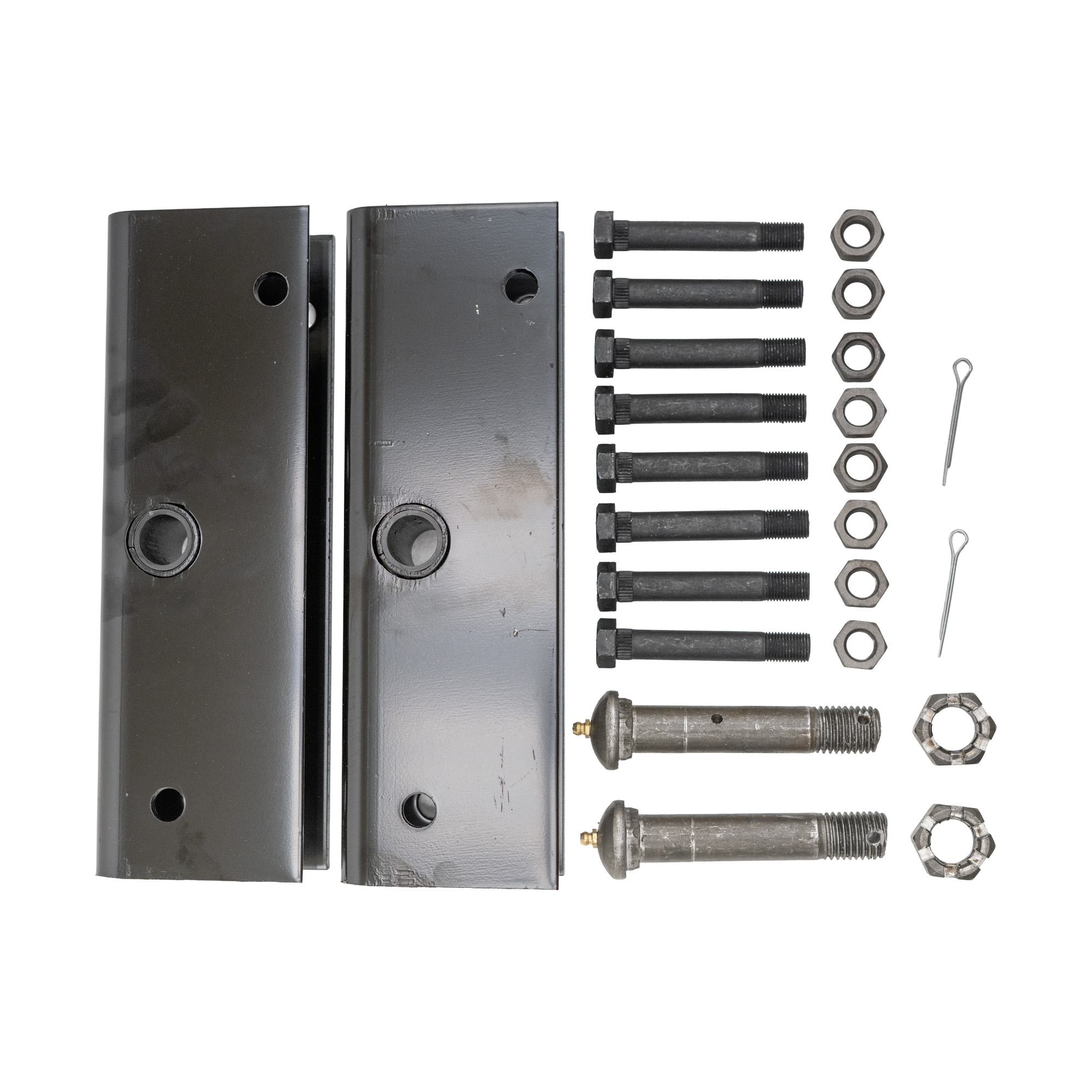 Genuine AxleTek Trailer Spring Hanger | Suspension Repair Kit for 2" Springs & 12" Equalizer (Black Powder Coat) - | 21-515
