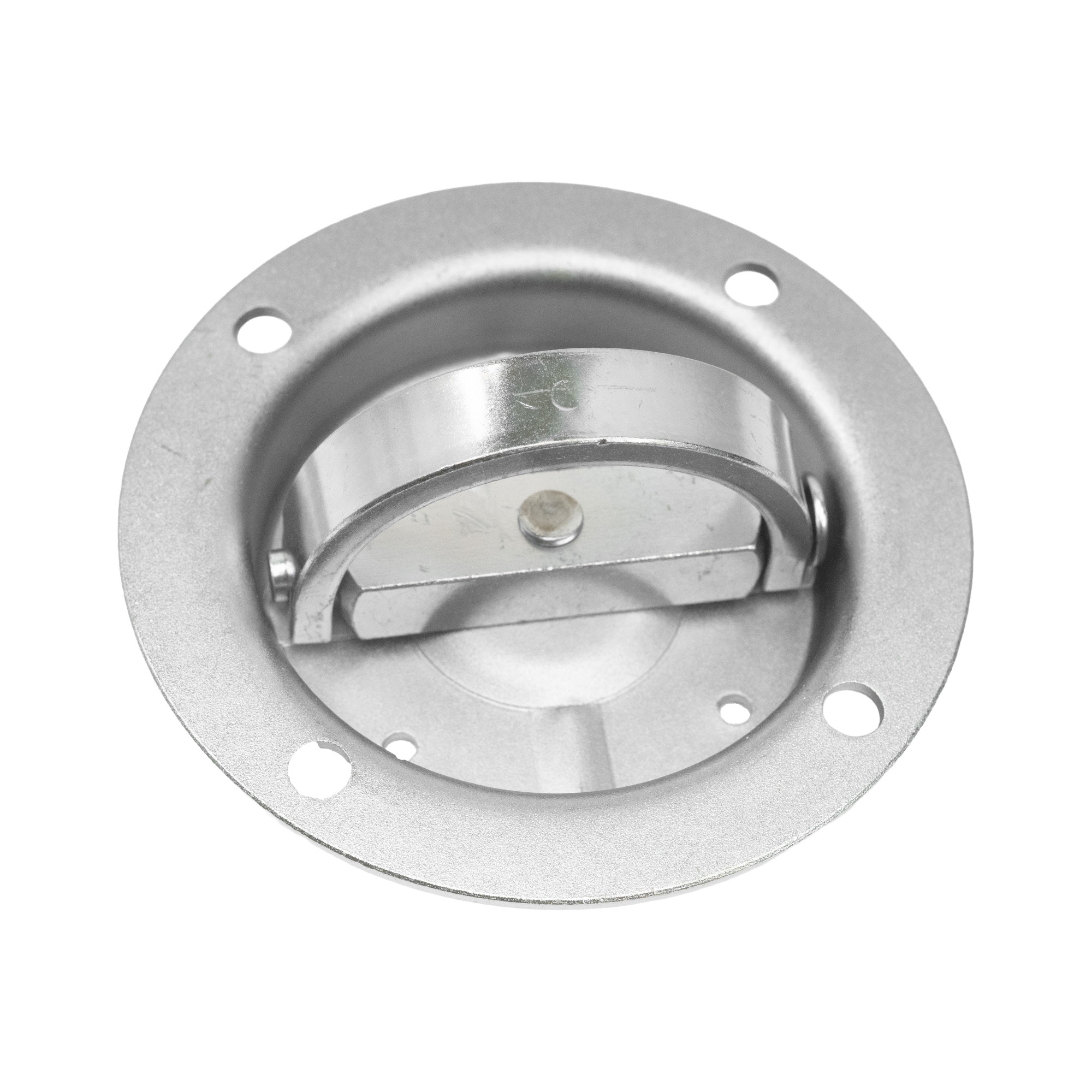 Trailer Body Hardware | D-ring Rotating Pan Fitting - 360 Degree Recessed Mount Pan Fitting | 80-302